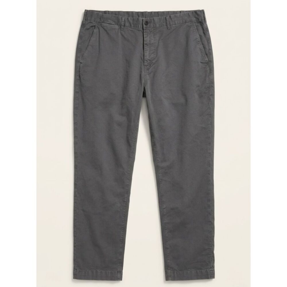 American Eagle Flex Chinos Mens 42x32 Gray Stretch Slim Tapered Elastic